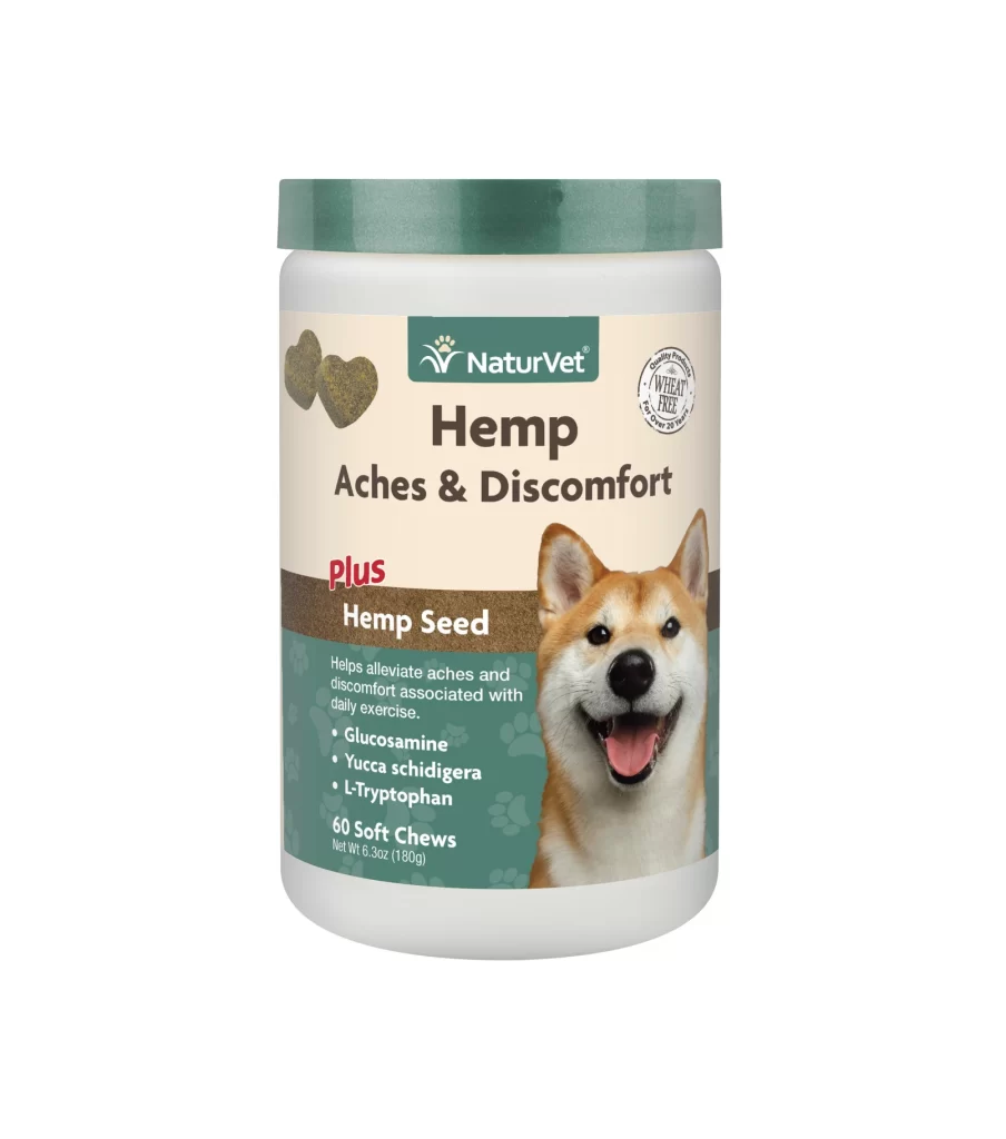 NaturVet Hemp Aches & Discomfort Supplement Jar