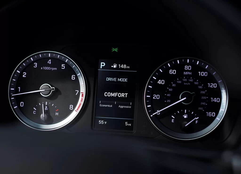 Nissan Gauge Cluster Drive Mode Photography