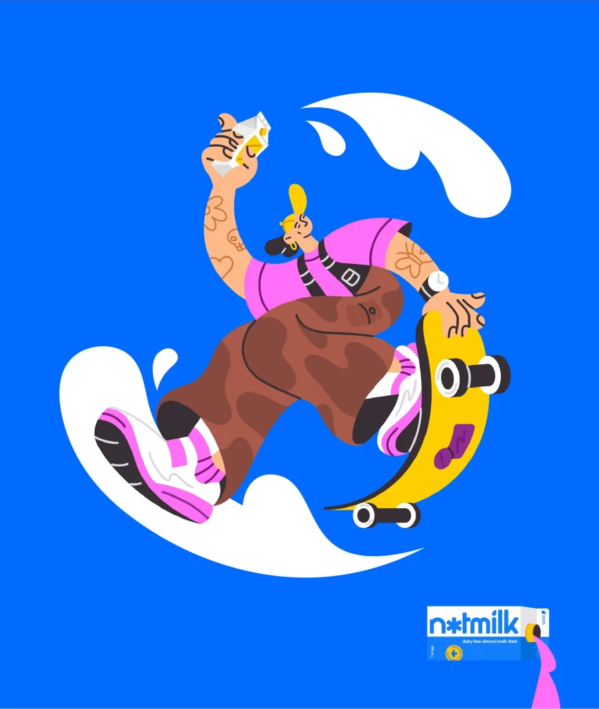 Ntmilk Skateboarder Illustration