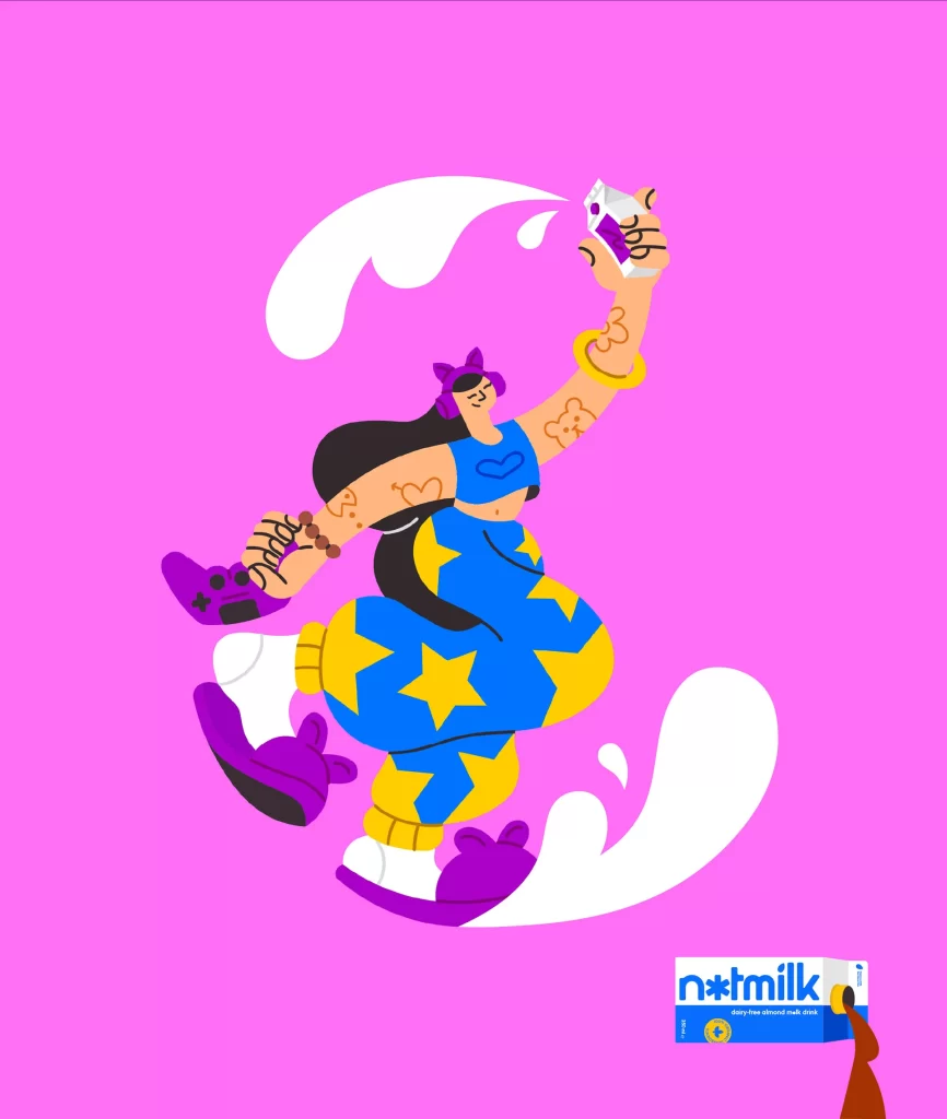 Ntmilk Woman Milk Splash Advertisement