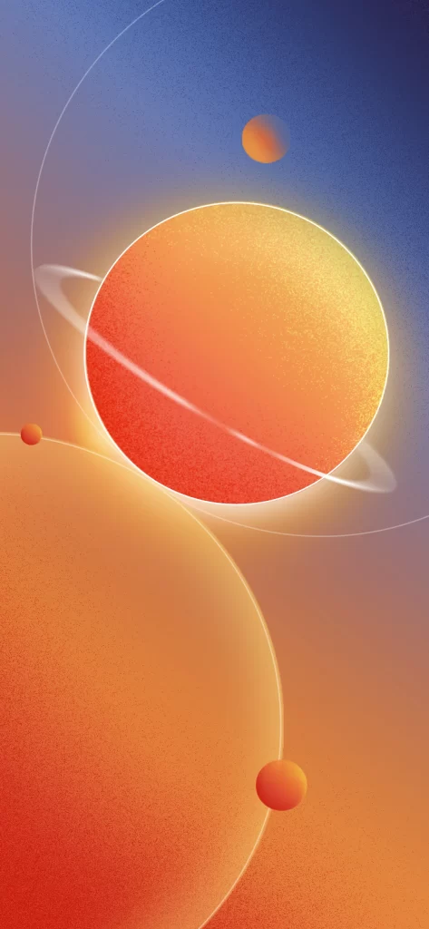 Orange 3D Flow Gradient Background