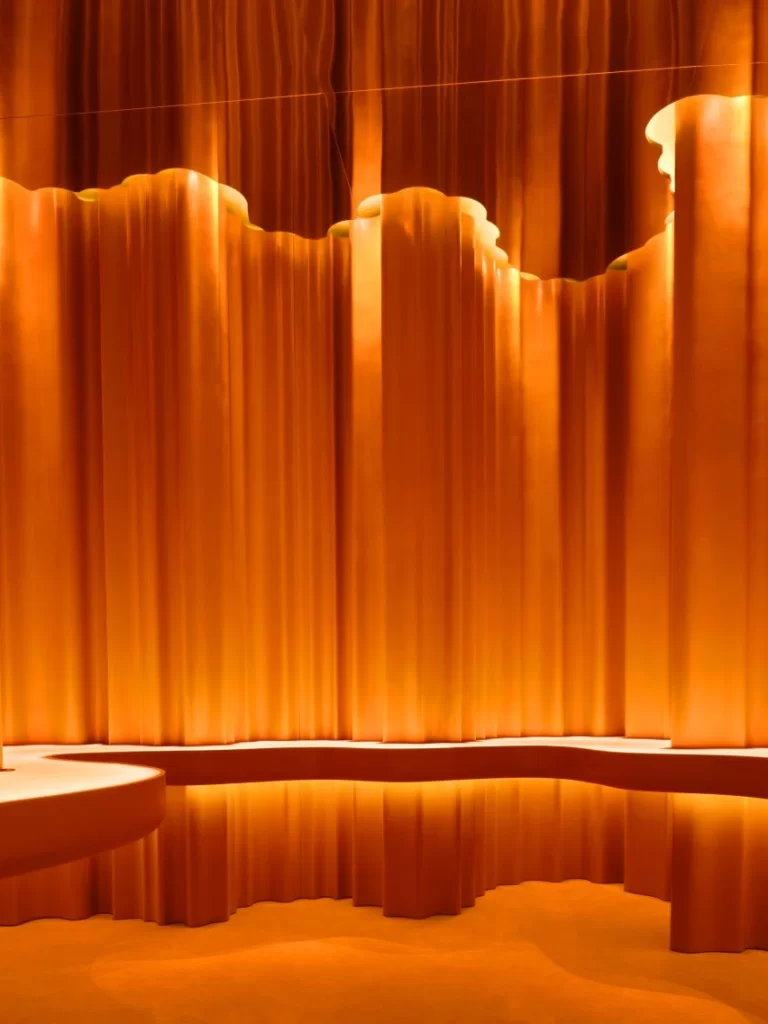 Orange Flow 3D Background