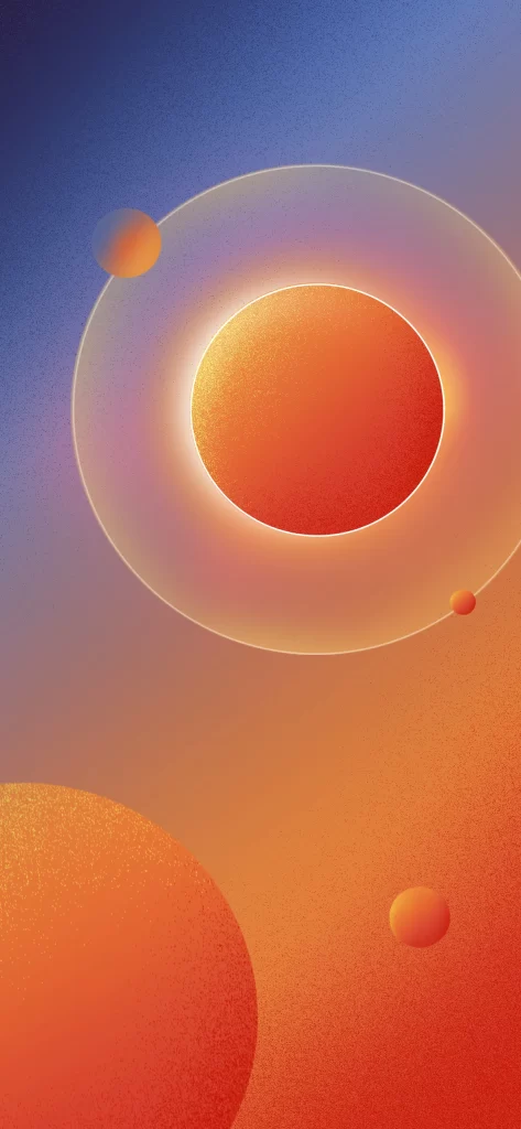 Orange 3D Wave Gradient Background