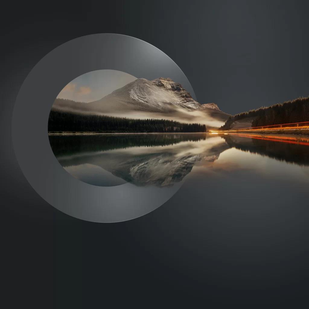 Orange Circle Nature Background