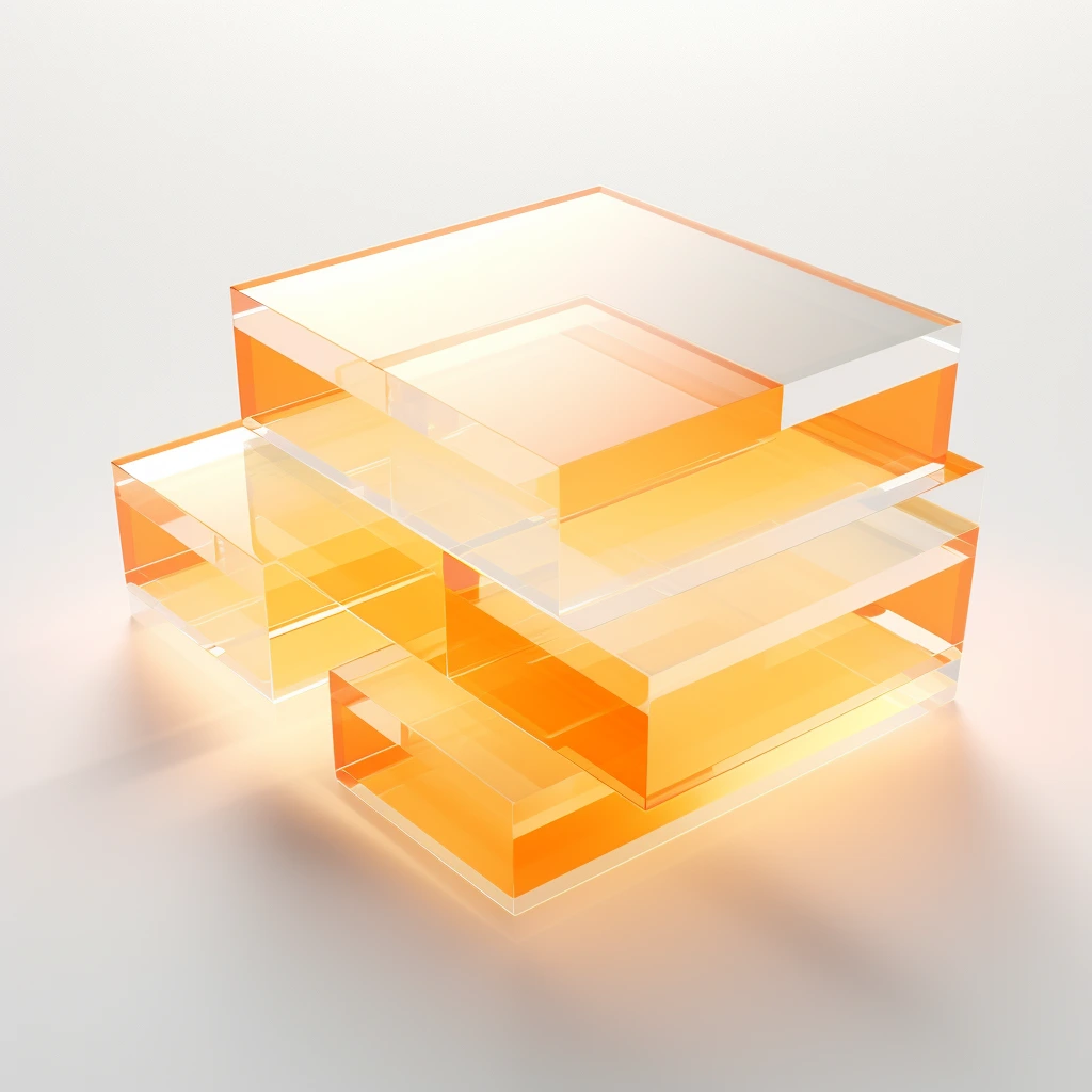 Orange Geometric 3D Background