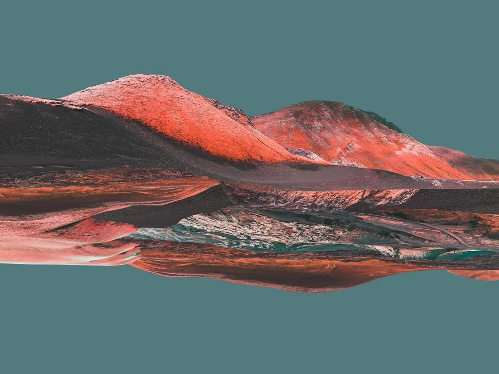 Orange Layered 3D Background