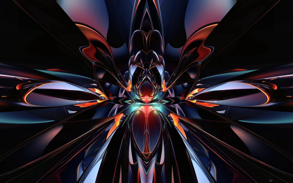 Orange Light 3D Background