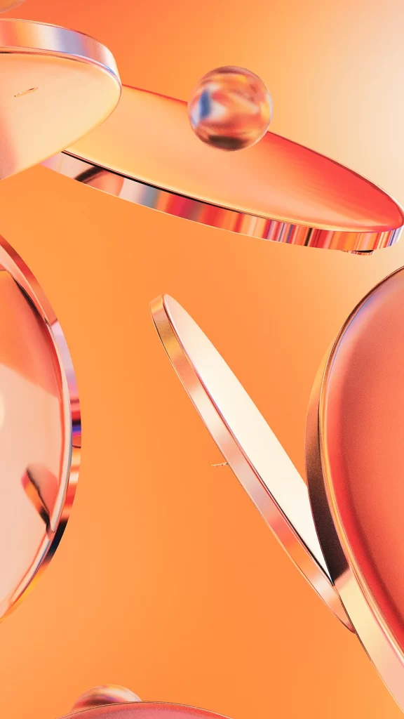 Orange Minimal 3D Background