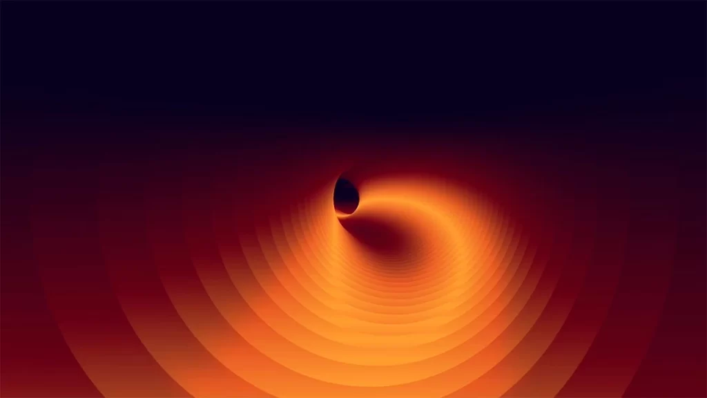 Orange Misty 3D Background