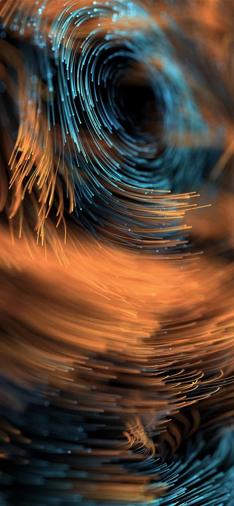 Orange Neon Abstract Background