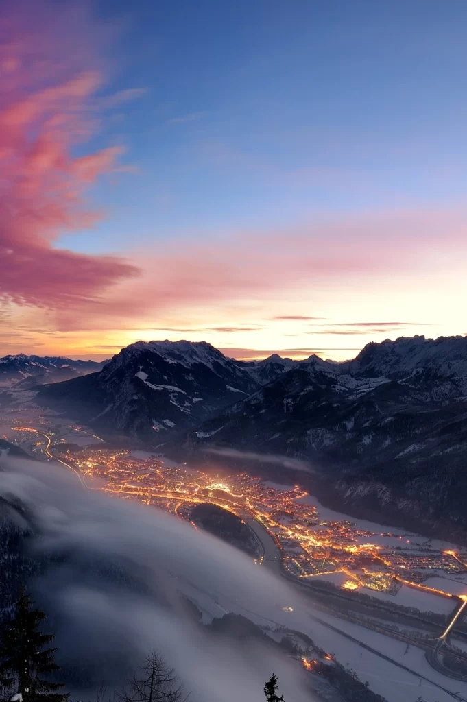 Blue Blur Mountain Nature Background