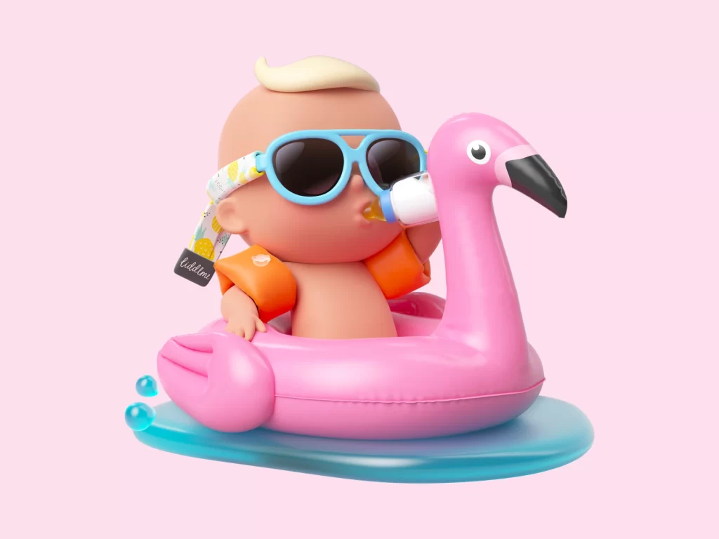 Orange Pastel 3D Background