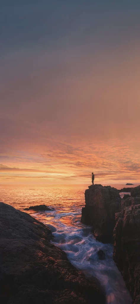 Orange Pastel Nature Background