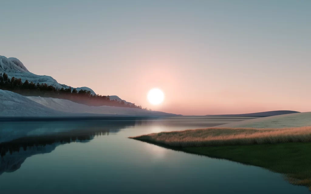 Cyan Mountain Background