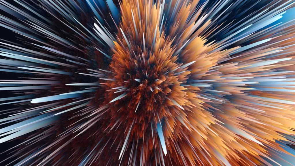 Orange Wave 3D Background