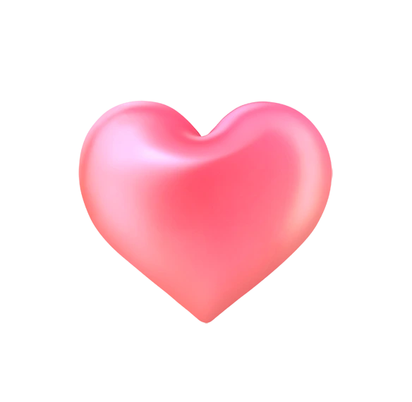White Heart Gradient 3D Background