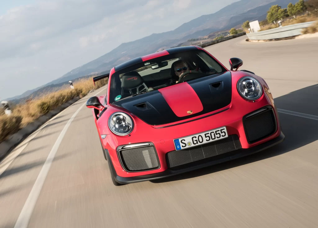 Porsche 911 GT3 RS Front View Red Car Photography