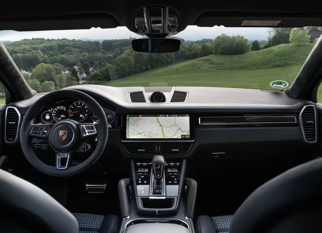 Porsche Interior Front View Black Photography