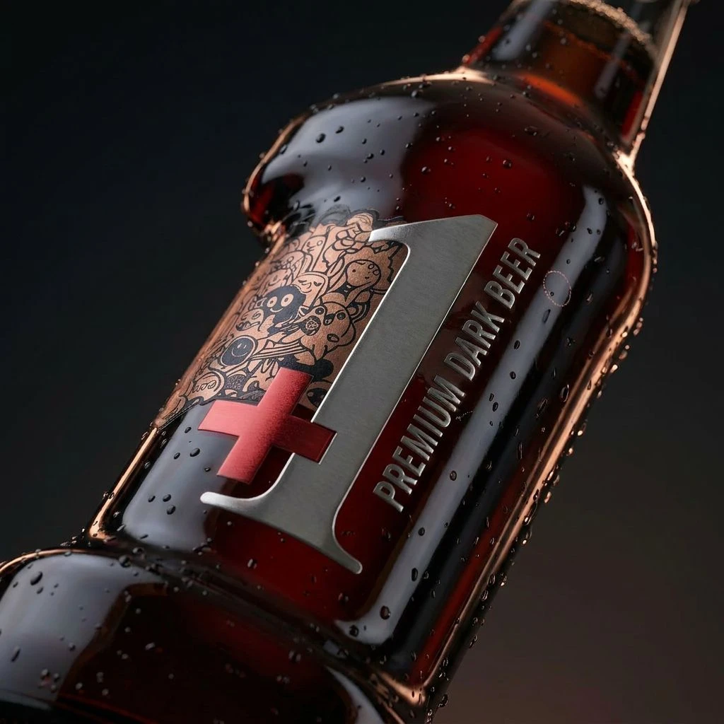 Premium Dark Beer Bottle