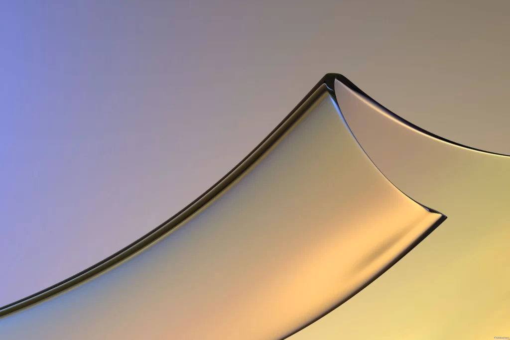 Orange Gradient Curve 3D Background
