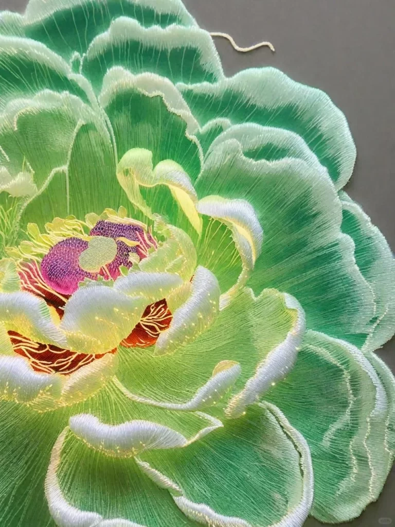 Green Petal 3D Background