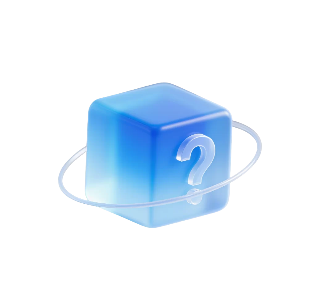 Question Mark Cube Ring 3D Render Icon