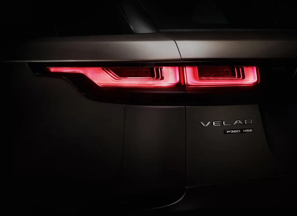 Range Rover Velar Rear Detail Gray Car Photography
