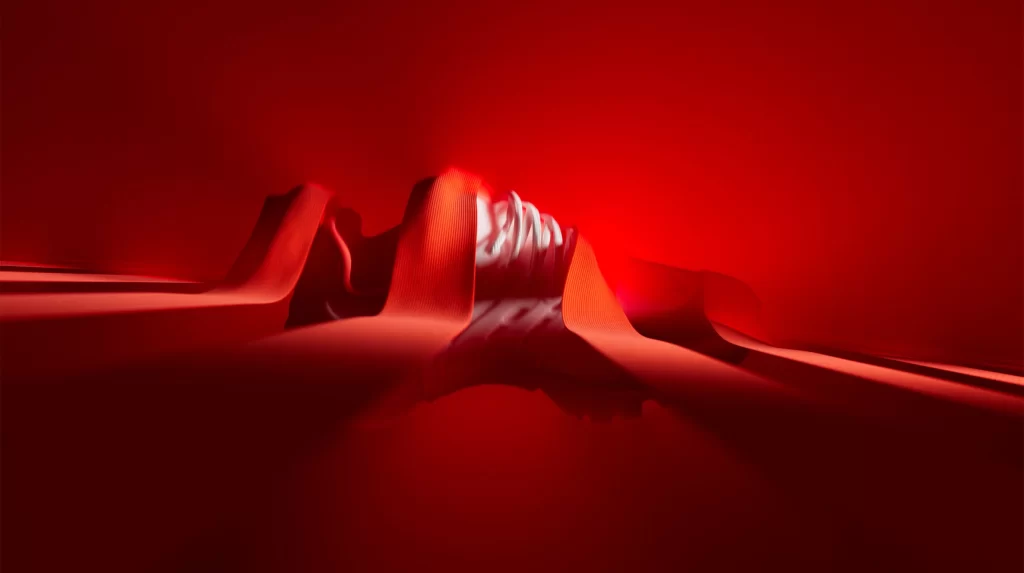 Red Geometric Gradient 3D Background