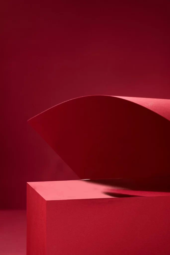 Red Curve 3D Background