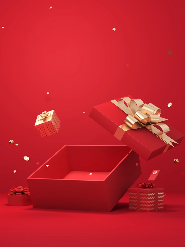 Red Flow 3D Background