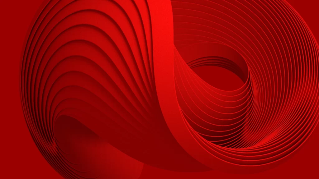 Red Curve Soft 3D Background