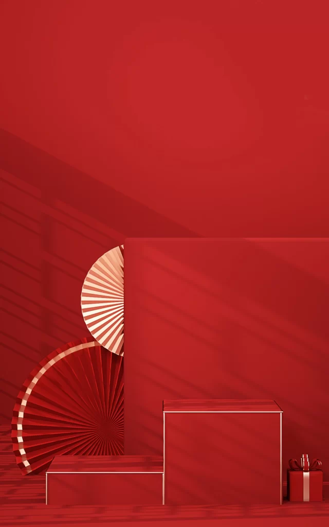 Red Vivid 3D Background