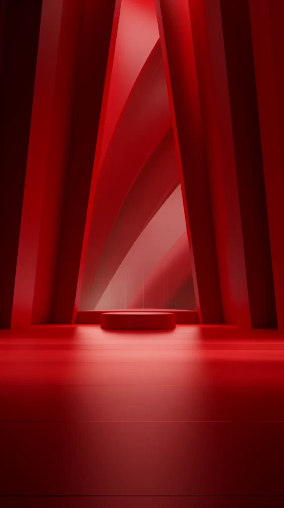 Red Geometric 3D Background