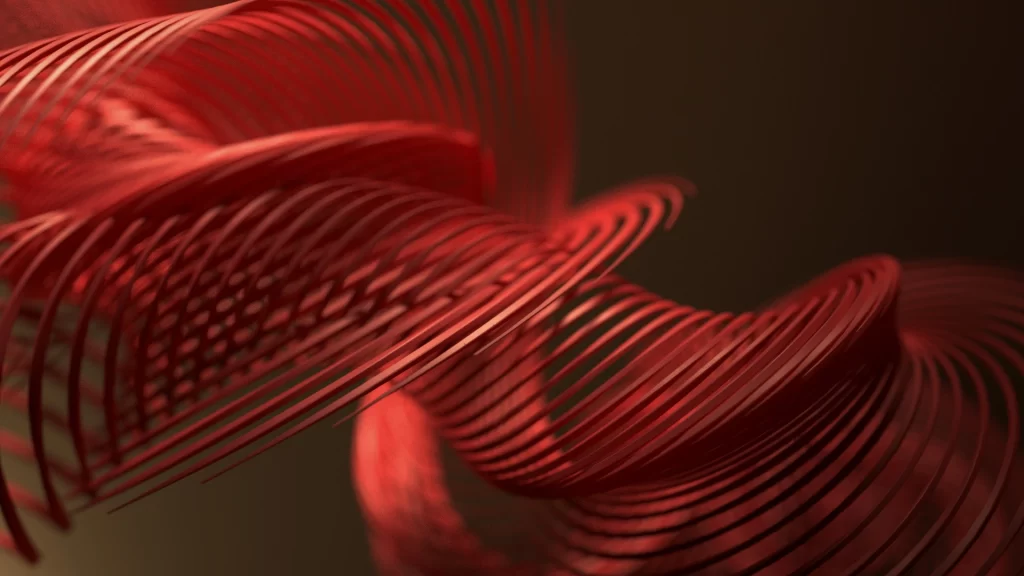 Red Wave 3D Background