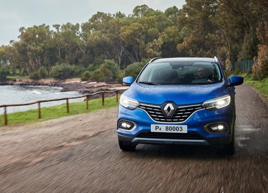 Renault SUV Front View Blue Car Photography