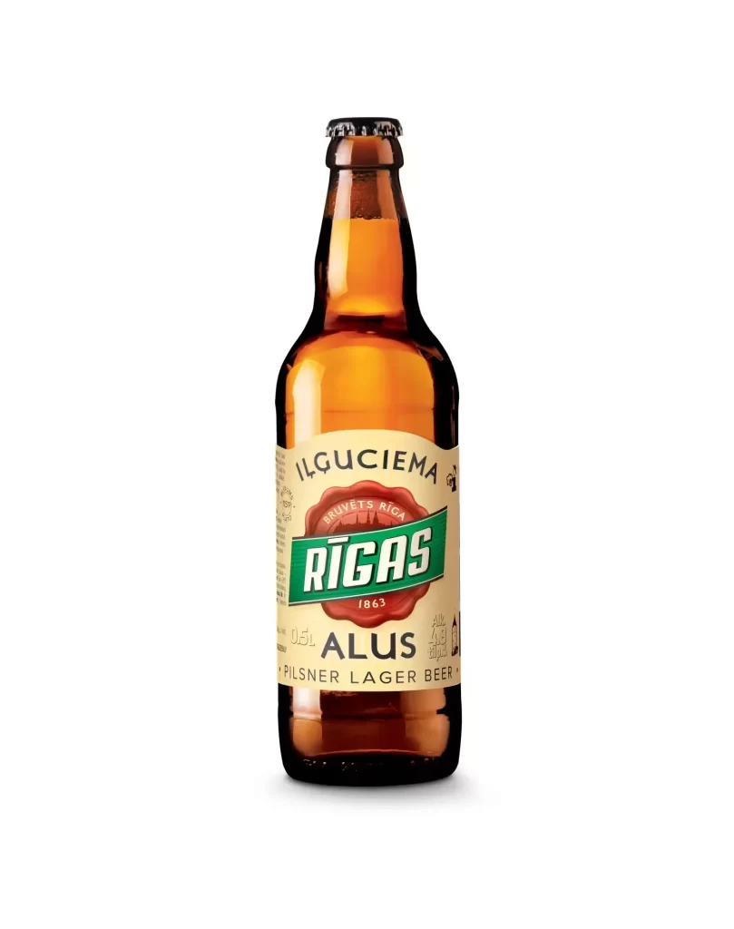 Rigas Alus Pilsner Lager Beer Bottle Packaging