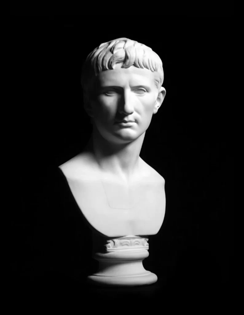 Roman Emperor Caesar Plaster Bust