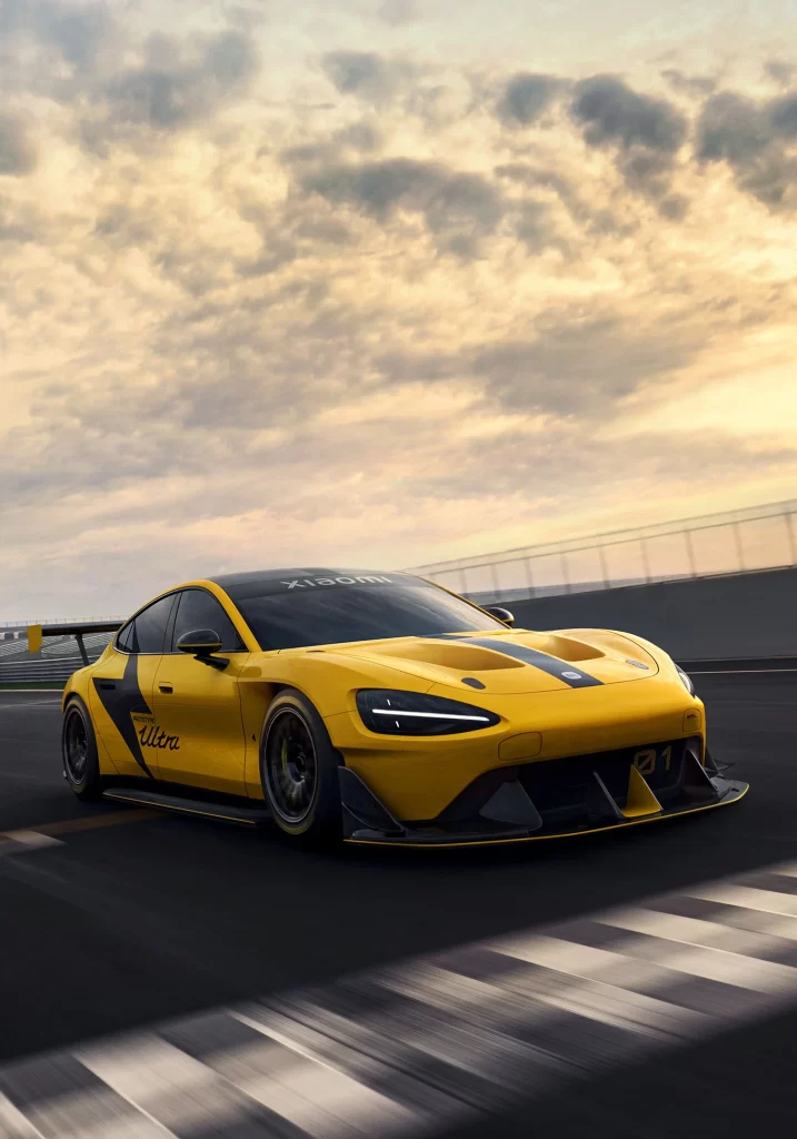 SU7 Ultra Yellow Side Track View