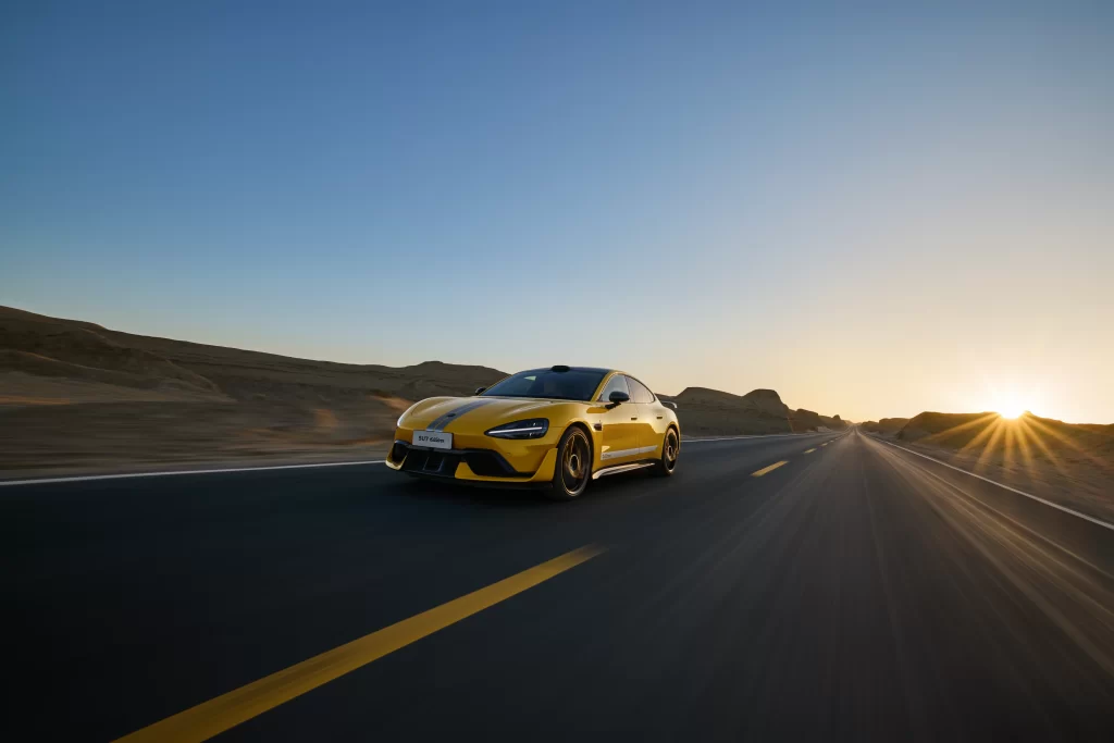 SU7 Ultra Yellow Sunset View