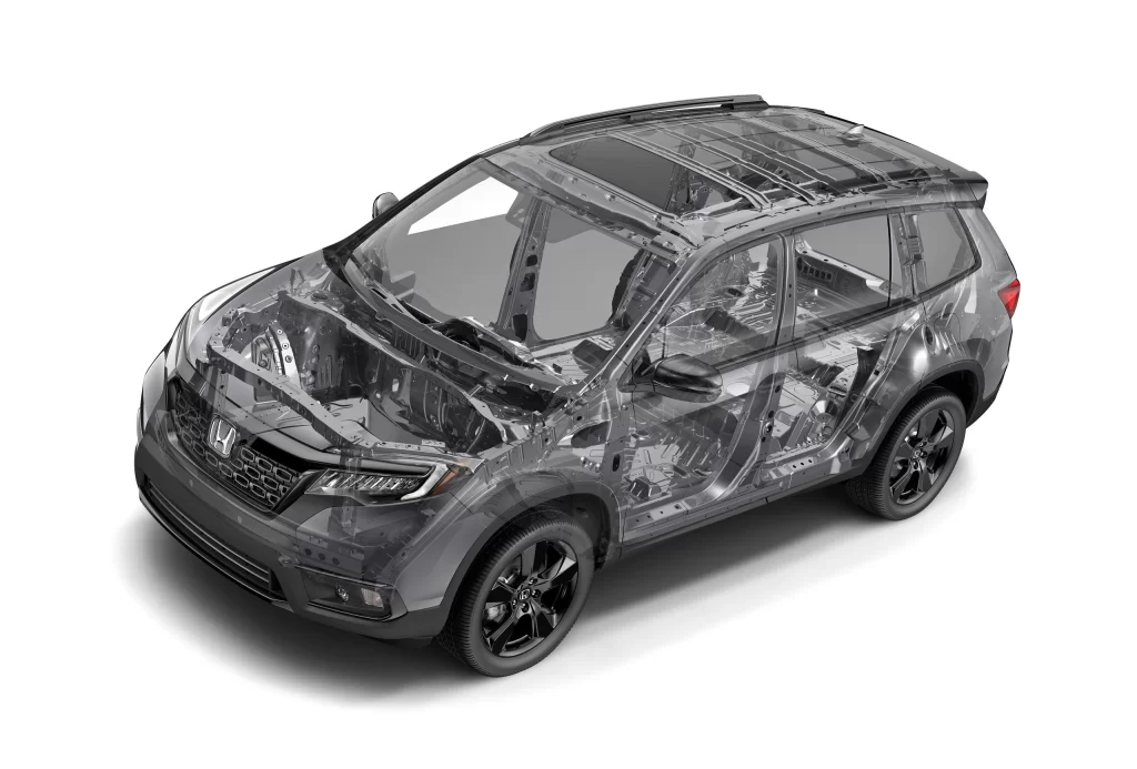 SUV Transparent Body Cutaway Technology Display