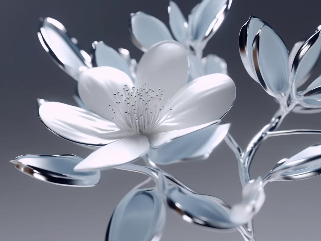 Gray Flower 3D Background