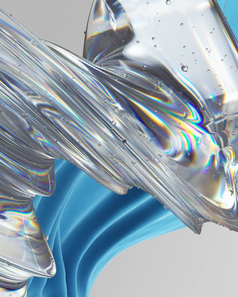 Gray Liquid Blur 3D Background