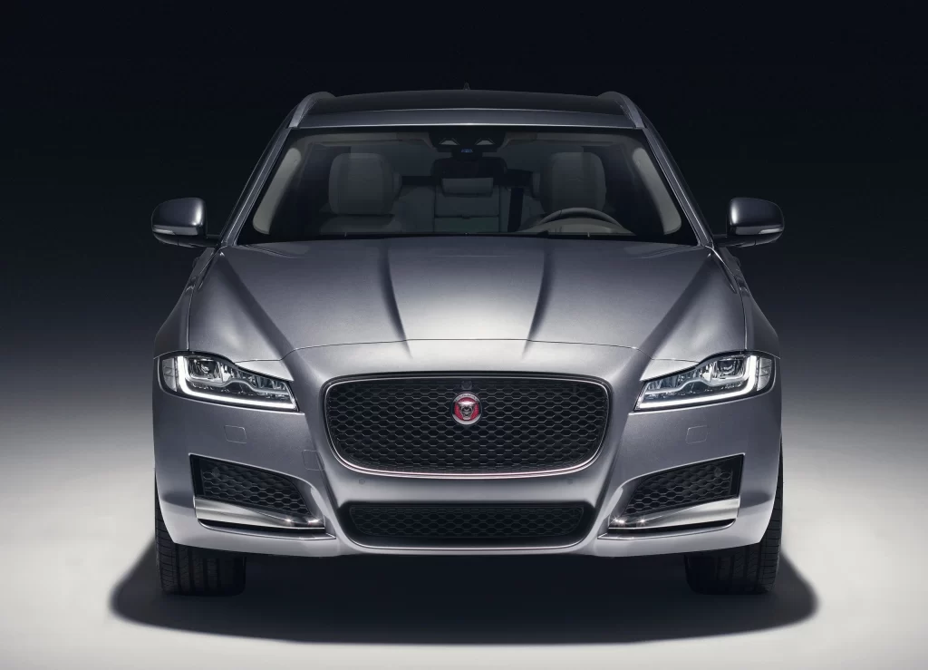 Silver Sedan Studio Front View