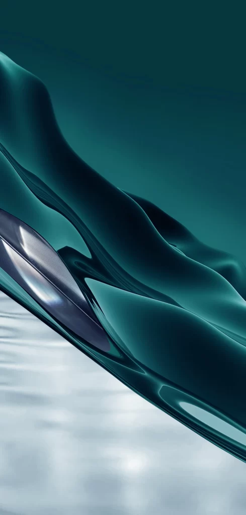 Cyan Liquid Bold 3D Background