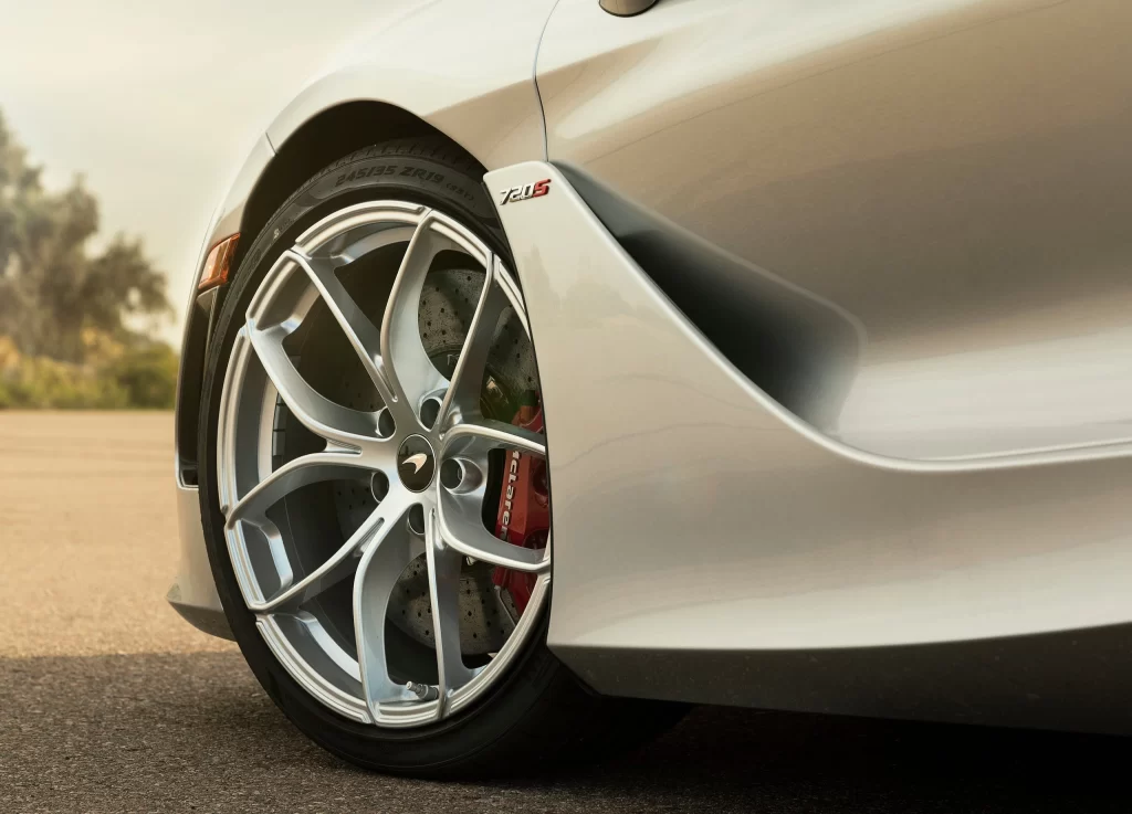Silver Sports Car Aerodynamic Side Detail