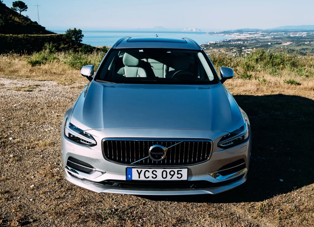 Silver Volvo S60 Front View