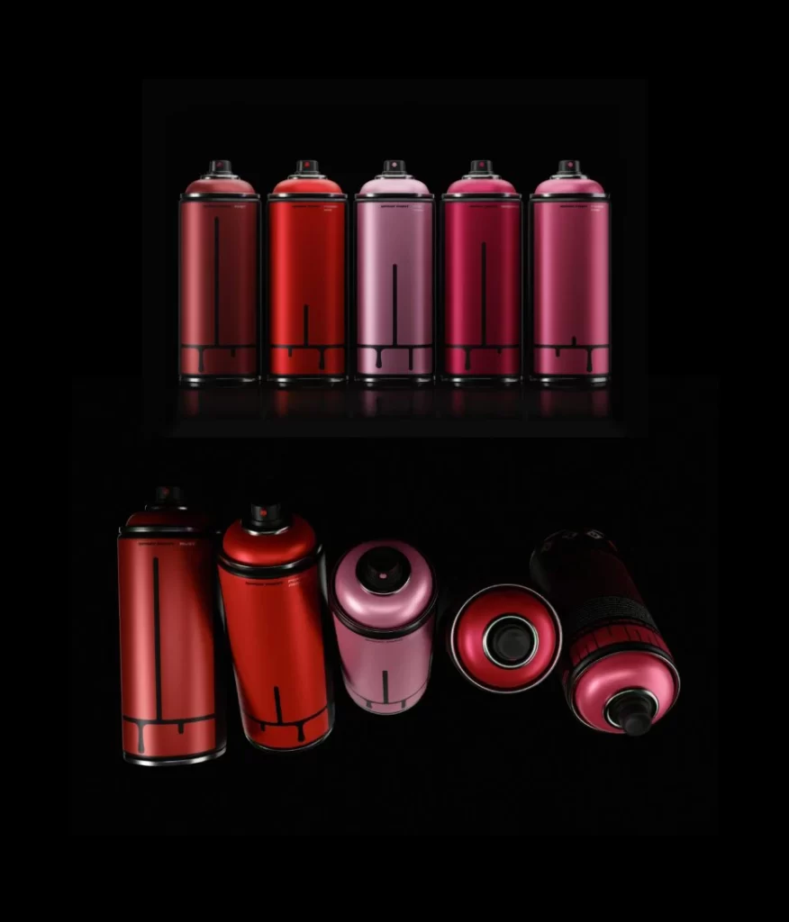 Six Spray Paint Can