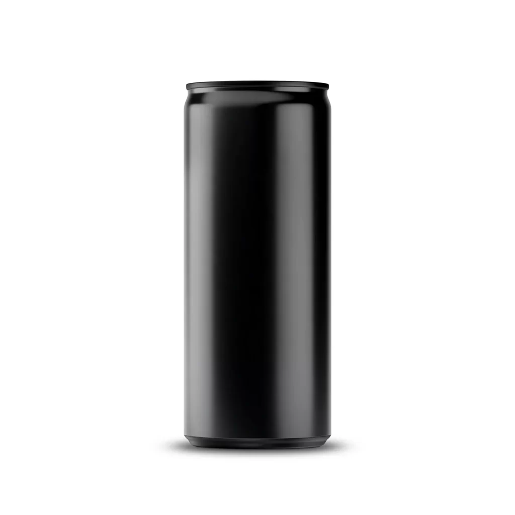 Slim Can Mockup Black Brushed