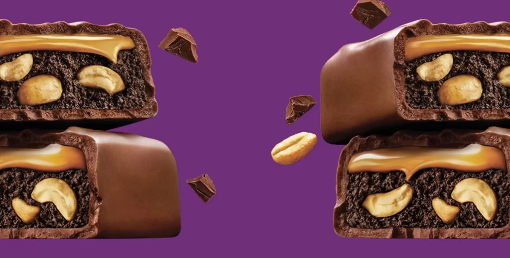 Snickers Candy Bars Layered Hero Shot