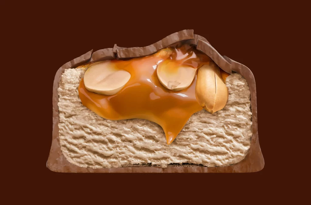 Snickers Candy Bar Caramel Peanut Close Up